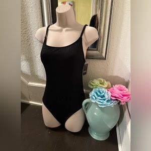 Massino One Piece Swimsuit Black S NWT
